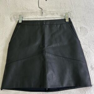 Altar'd State Black A-Line Mini Skirt for Work